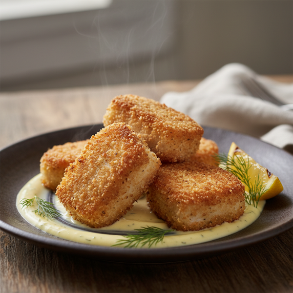 Crispy Panko-Crusted Halibut Cheeks recipe