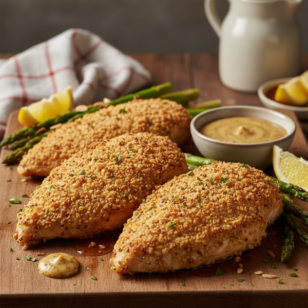 Crispy Panko-Crusted Mustard Chicken Breasts recipe