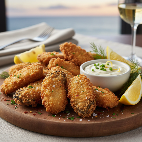 Crispy Panko-Crusted Oysters with Zesty Horseradish Sauce recipe
