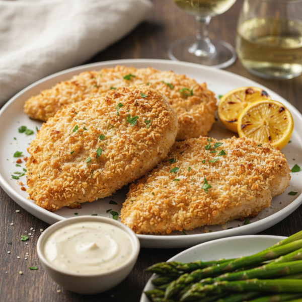 Crispy Panko-Parmesan Chicken Breasts recipe