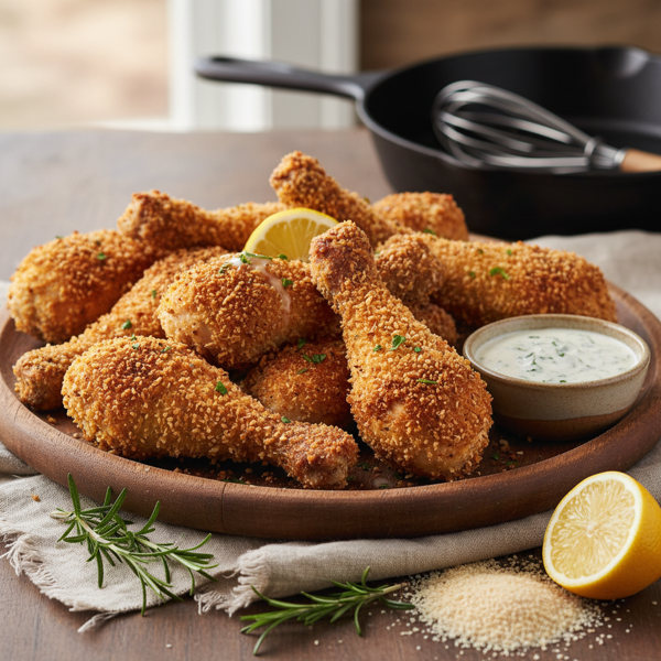 Crispy Panko Baked Chicken Drumsticks recipe