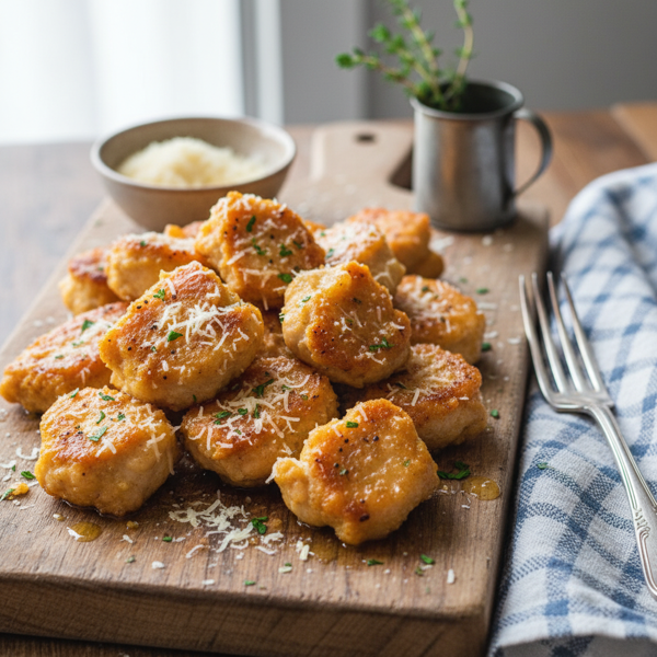 Crispy Parmesan-Butter Chicken Bites recipe