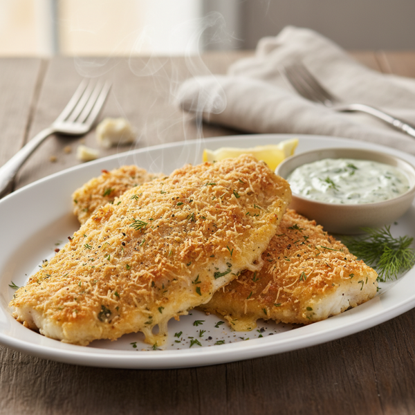 Crispy Parmesan-Crusted Baked Tilapia recipe