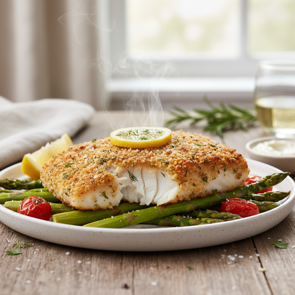 Crispy Parmesan-Crusted Halibut Delight recipe