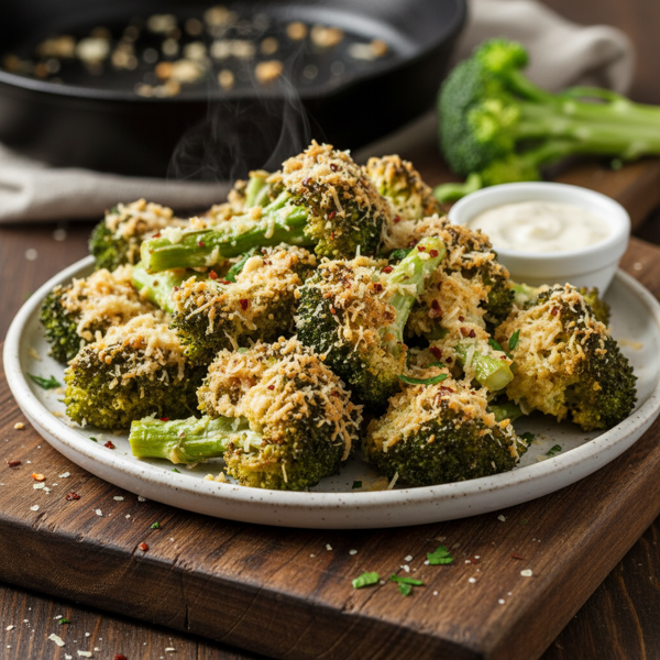 Crispy Parmesan-Garlic Broccoli recipe