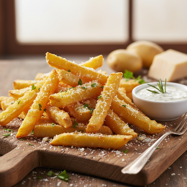 Crispy Parmesan Baked Fries recipe
