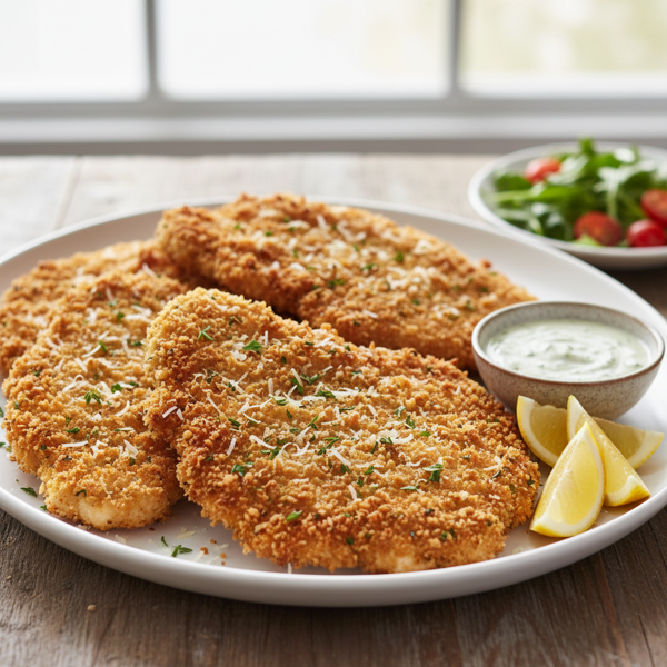 Crispy Parmesan Chicken Schnitzels recipe