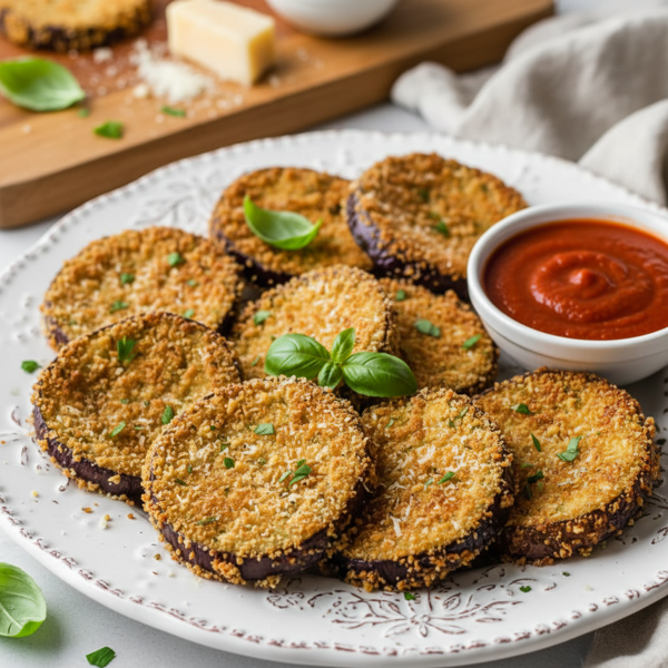 Crispy Parmesan Eggplant Slices recipe