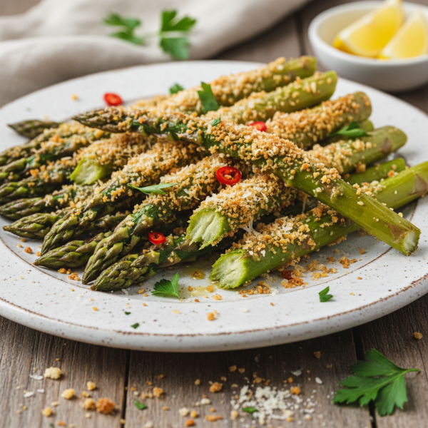 Crispy Parmesan Garlic Asparagus recipe