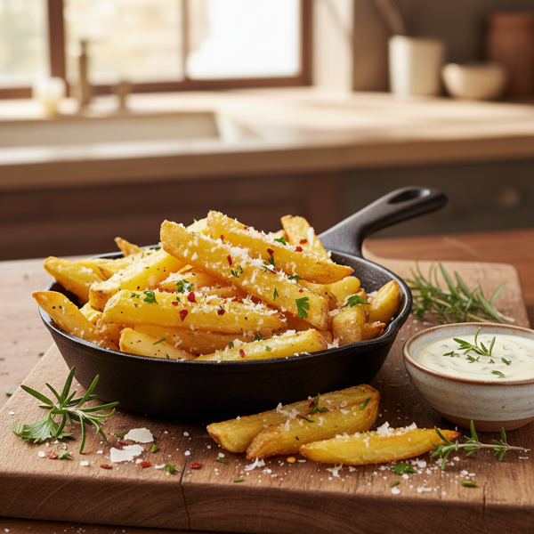 Crispy Parmesan Herb-Infused Oven Fries recipe