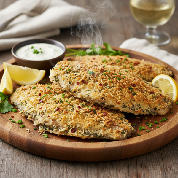 Crispy Parmesan Herb Baked Tilapia recipe