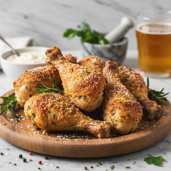Crispy Parmesan Herb Drumsticks recipe