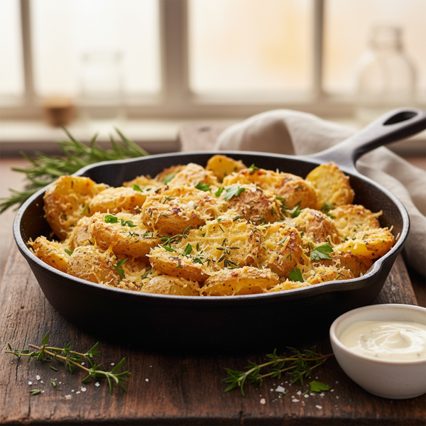 Crispy Parmesan Herb Potatoes recipe