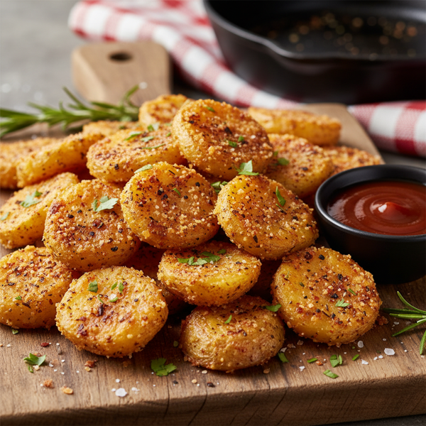 Crispy Parmesan Potato Bites with BBQ Seasoning recipe