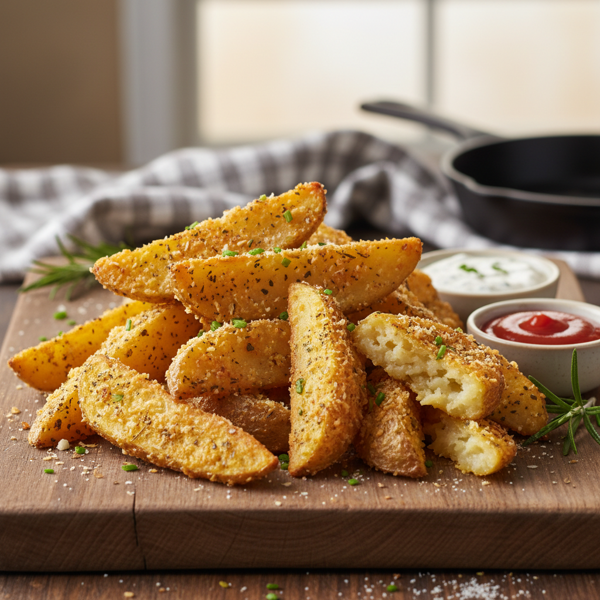 Crispy Parmesan Potato Wedges recipe