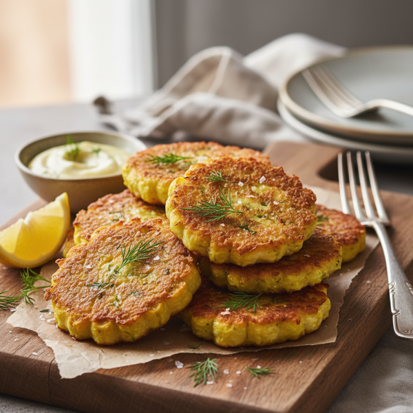 Crispy Pattypan Squash Fritters recipe