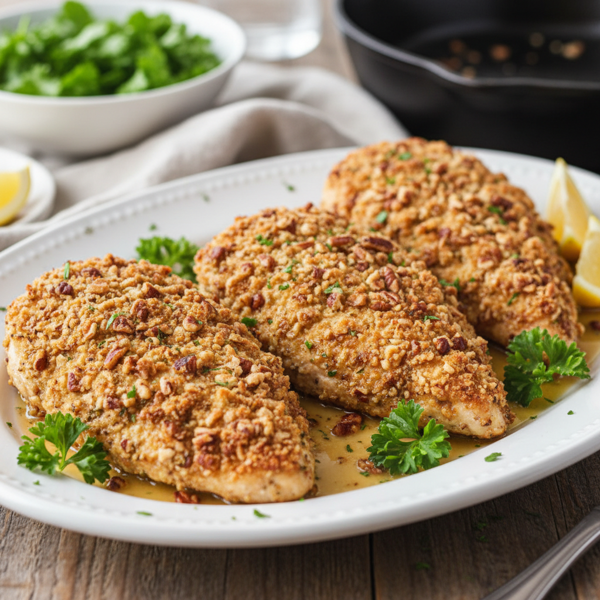 Crispy Pecan-Crusted Chicken Breasts recipe