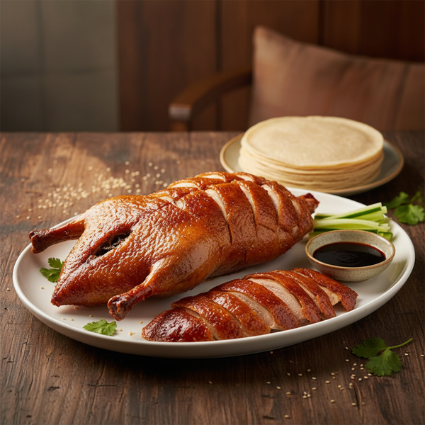 Crispy Peking Duck with Mandarin Pancakes recipe