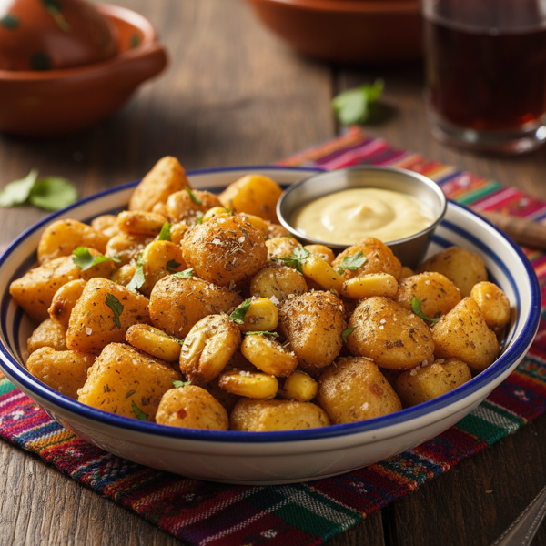 Crispy Peruvian Choclo and Papas recipe