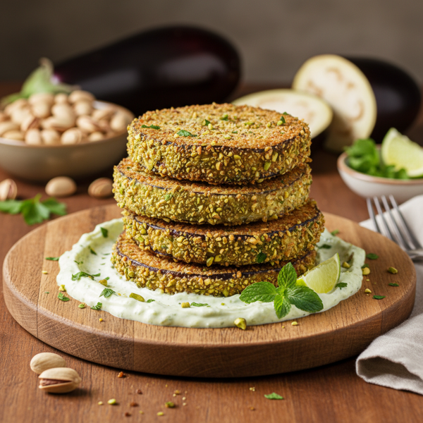 Crispy Pistachio-Crusted Eggplant Medallions recipe