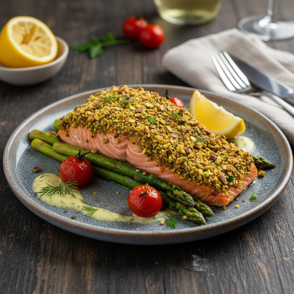 Crispy Pistachio-Crusted Salmon Delight recipe
