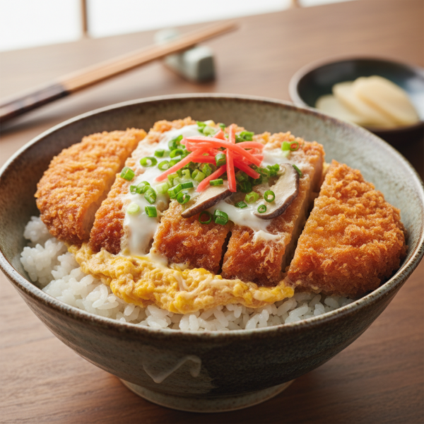 Crispy Pork Katsu Donburi with Dashi Egg Sauce recipe
