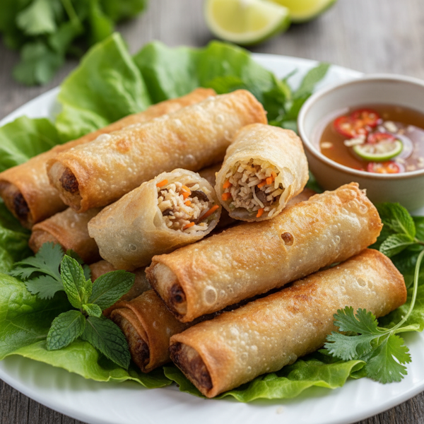 Crispy Pork Vietnamese Spring Rolls recipe