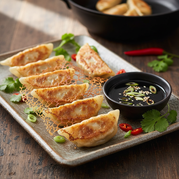 Crispy Pork & Green Onion Dumplings recipe