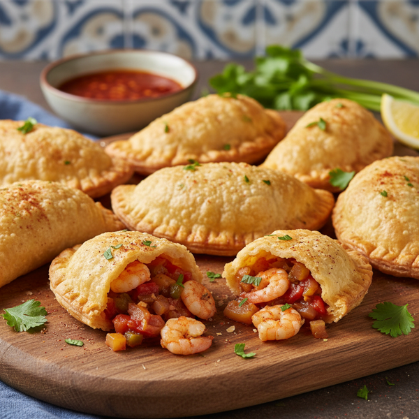 Crispy Portuguese Shrimp Turnovers with Spiced Filling recipe