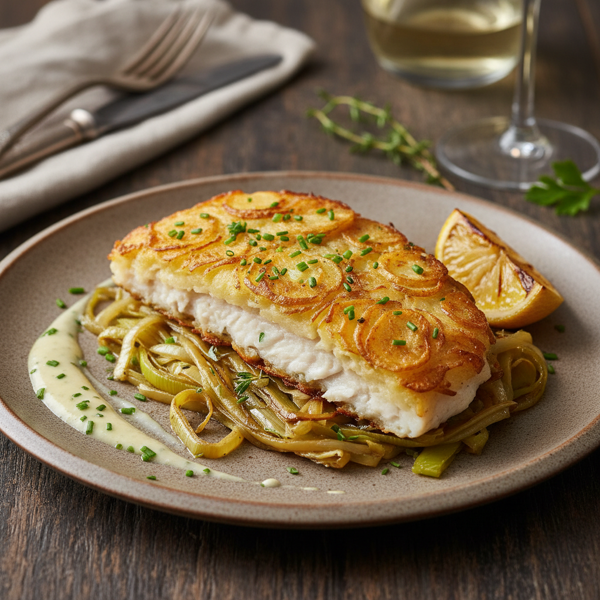 Crispy Potato-Crusted Tilapia with Leeks recipe