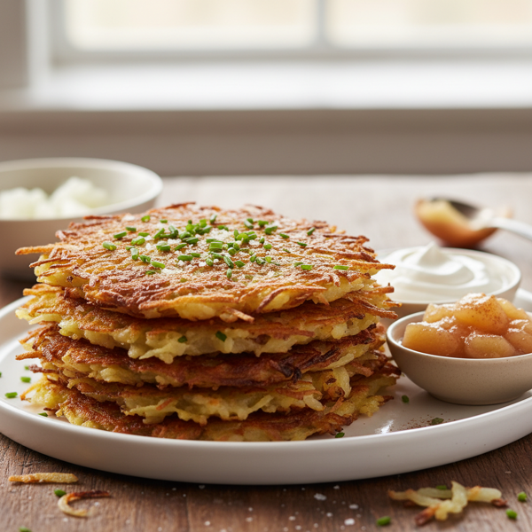 Crispy Potato Latkes with Onion recipe