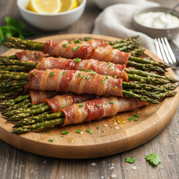 Crispy Prosciutto-Wrapped Asparagus Bundles recipe