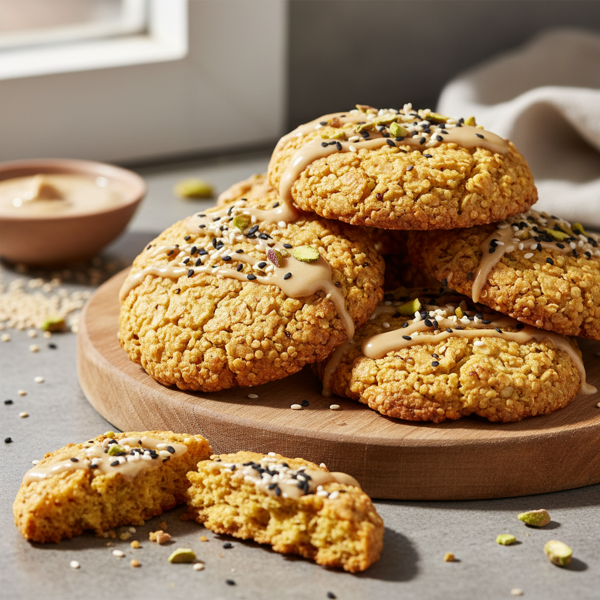 Crispy Quinoa Tahini Delight Cookies recipe