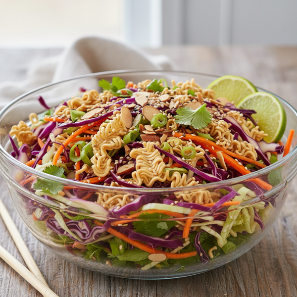 Crispy Ramen Cabbage Crunch Salad recipe