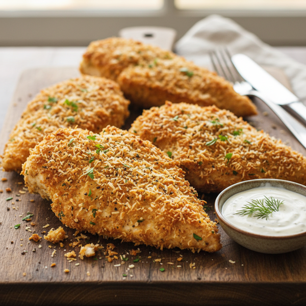 Crispy Ranch-Parmesan Chicken Breasts recipe