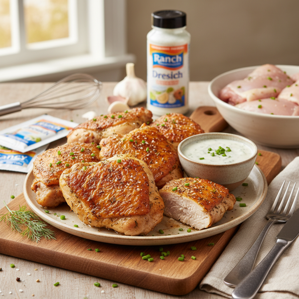 Crispy Ranch-Seasoned Chicken Thighs recipe