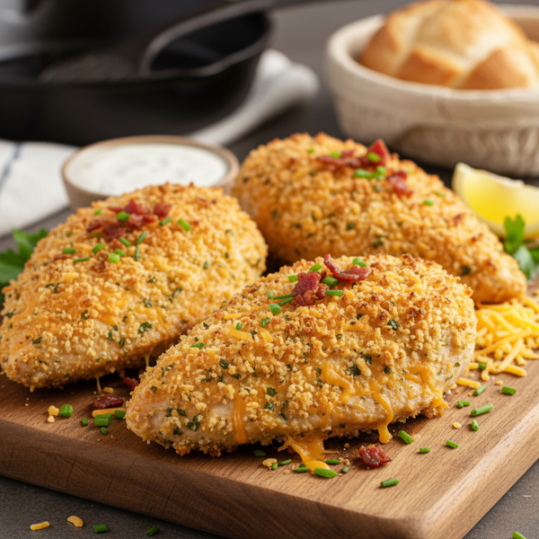 Crispy Ranch Cheddar Chicken Breasts recipe