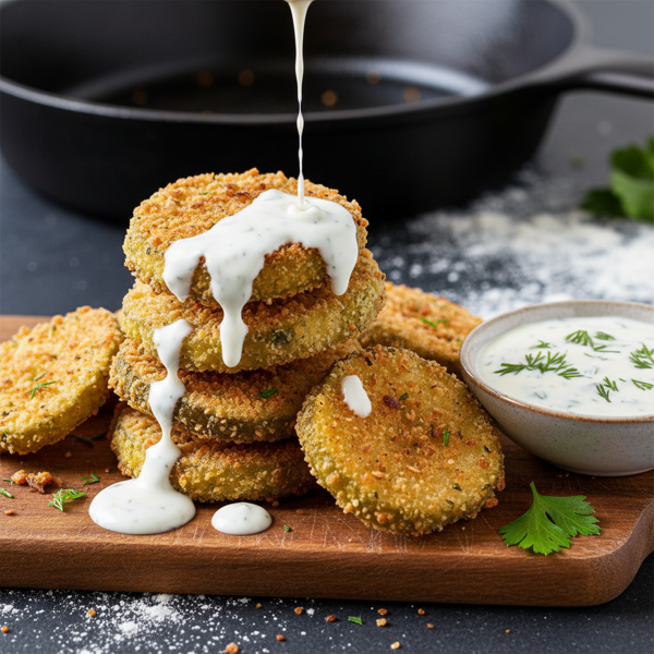 Crispy Ranch Fried Pickles recipe