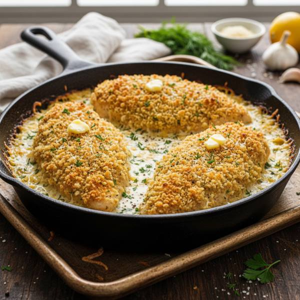 Crispy Ranch Parmesan Chicken Bake recipe