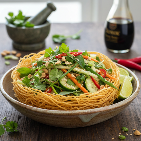 Crispy Rice Noodle Salad with Fresh Herbs recipe