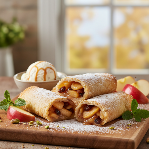 Crispy Rice Paper Apple Strudels recipe