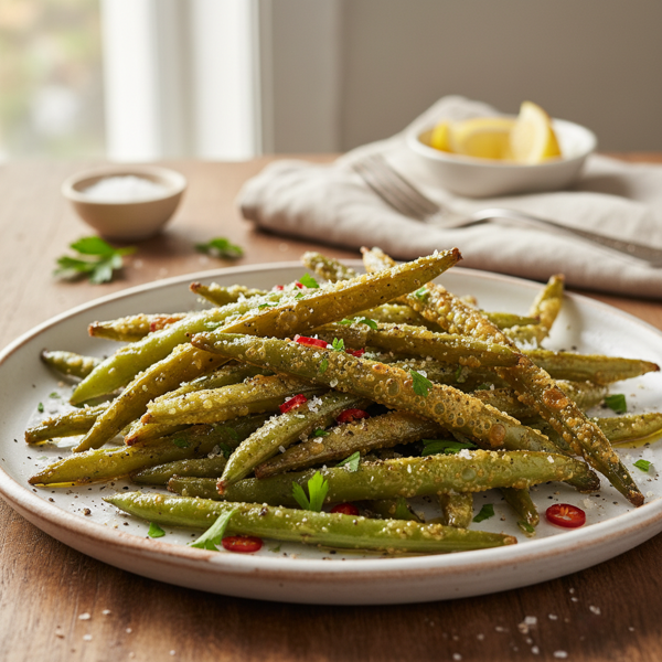 Crispy Roasted Green Beans recipe
