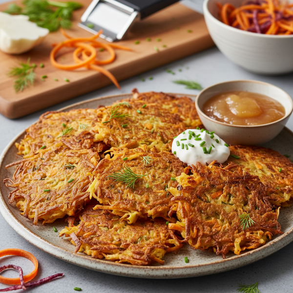 Crispy Root Vegetable Latkes recipe