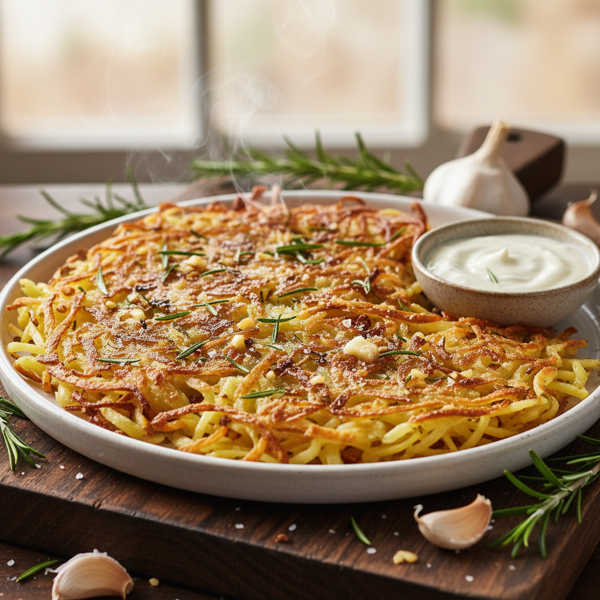 Crispy Rosemary Garlic Hash Browns recipe