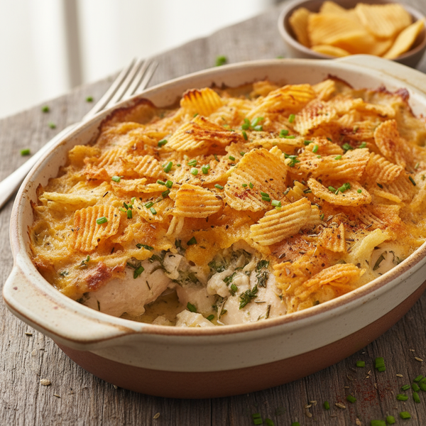 Crispy Ruffled Chip Chicken Bake recipe