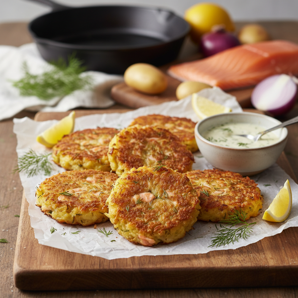 Crispy Salmon & Potato Fritters recipe