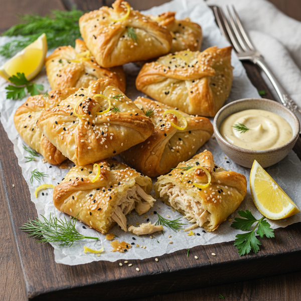 Crispy Sesame-Lemon Chicken Wrapped in Phyllo recipe