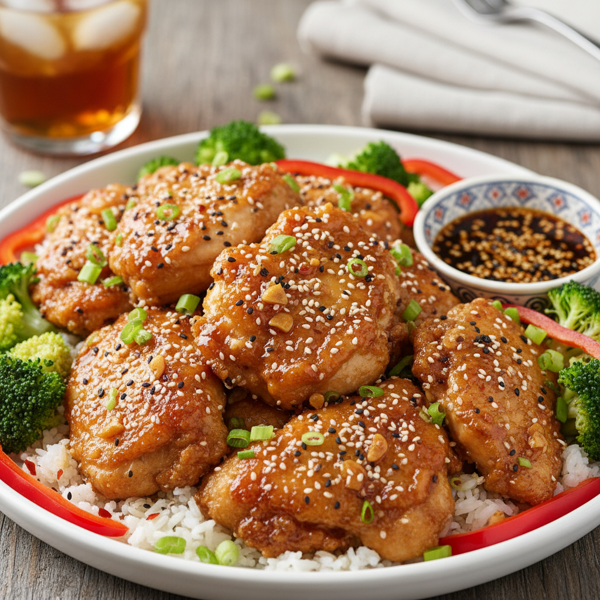 Crispy Sesame Garlic Chicken Delight recipe