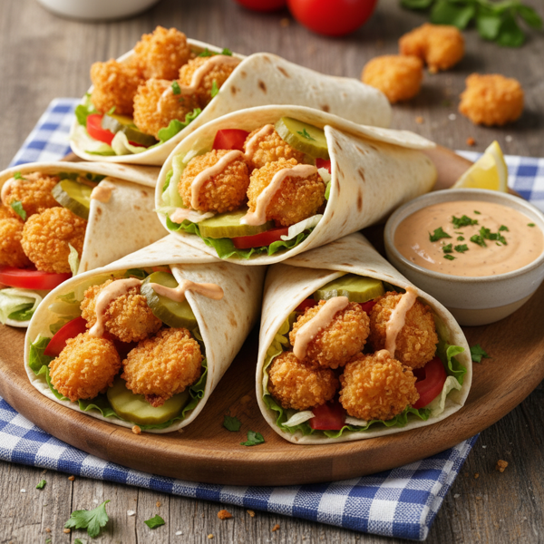 Crispy Shrimp Po' Boy Wraps recipe