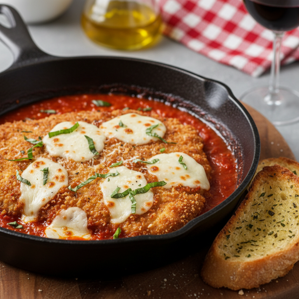 Crispy Skillet Chicken Parmigiana recipe